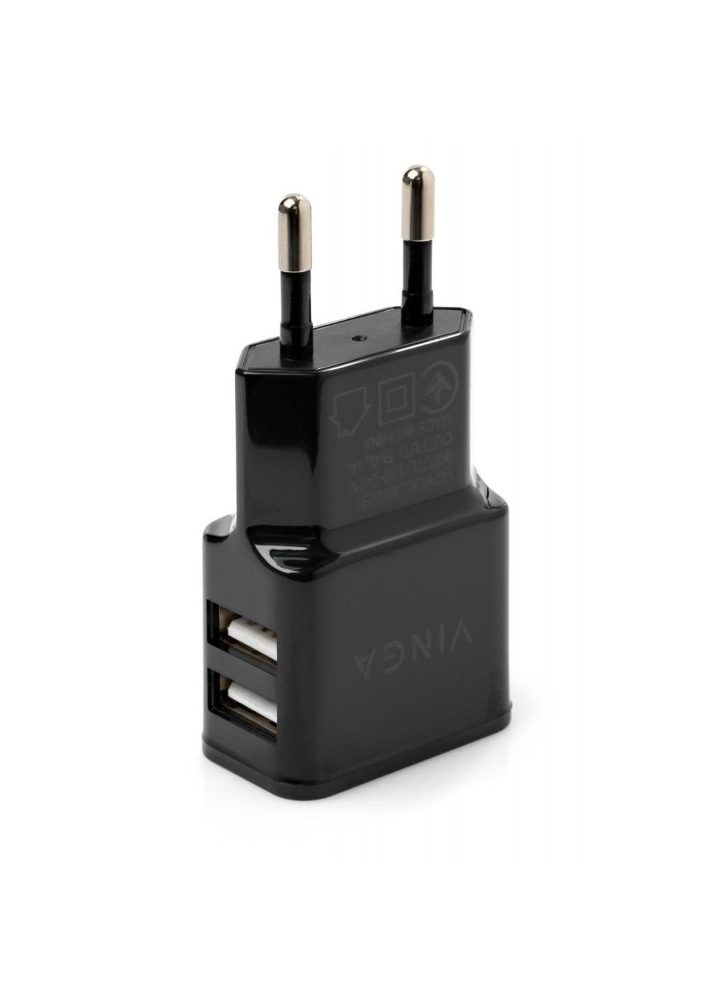 Зарядное устройство (VCPWCH2USB2ABK) Vinga 2 Port USB Wall Charger 2.1A (253507316)