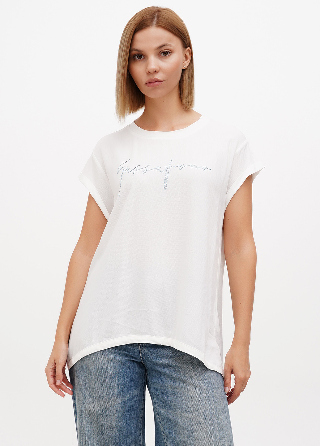 Белая блуза Sassofono