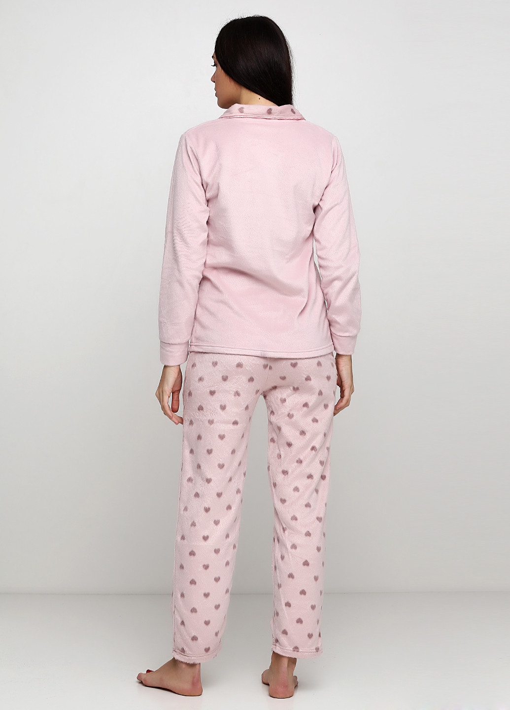 Світло-рожева всесезон піжама (кофта, штани) кофта + брюки Pijamoni