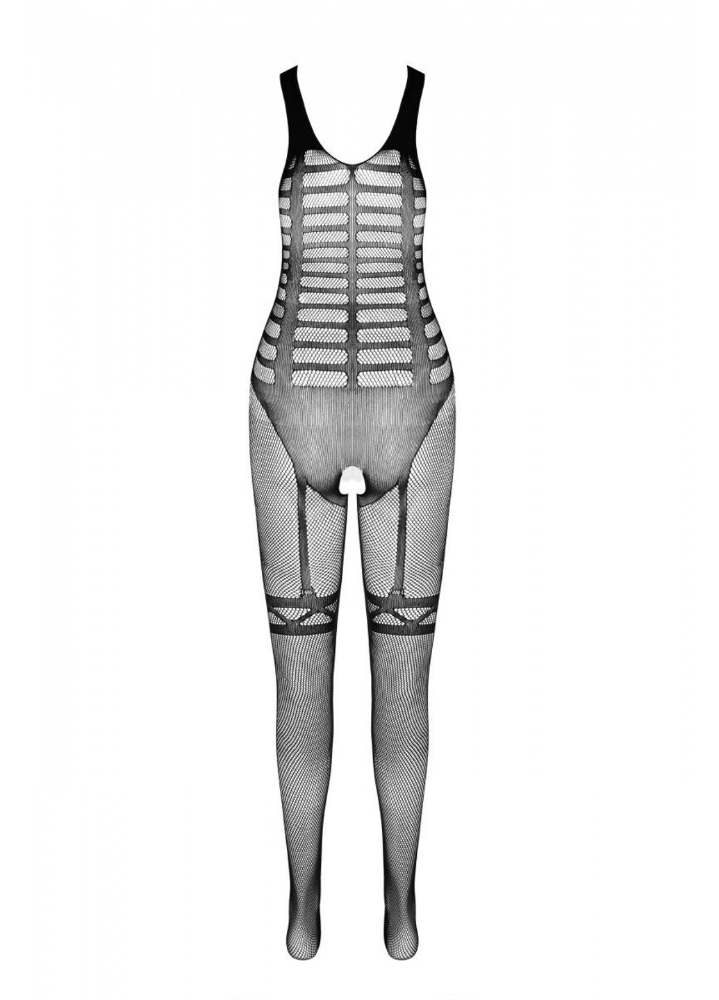 Сетчатый телесный бодистокинг-боди с симметричным рисунком CA005 Casmir (255459065)