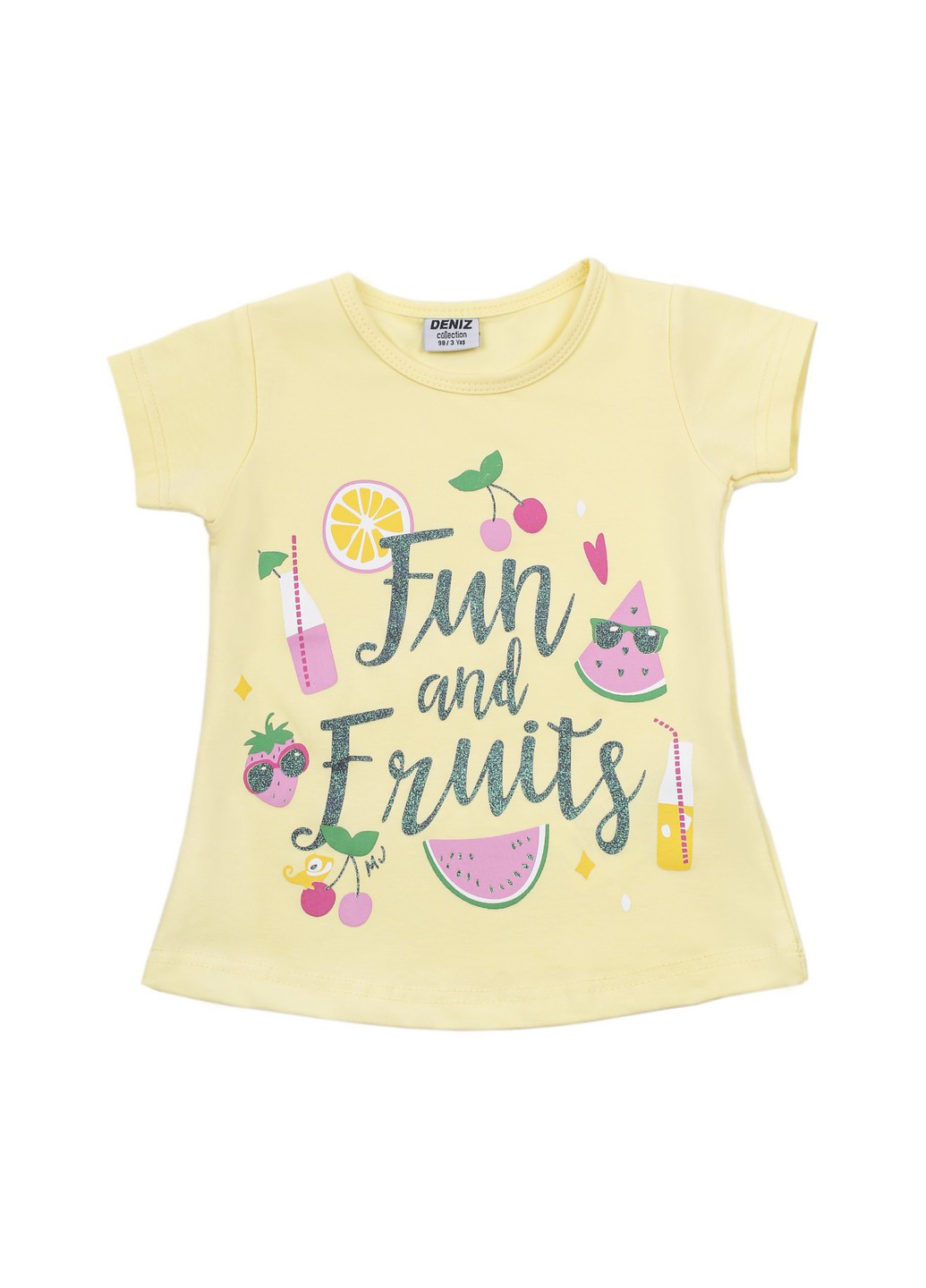 Желтая летняя футболка fruits 116 желтый (2000904187447) DENIZ