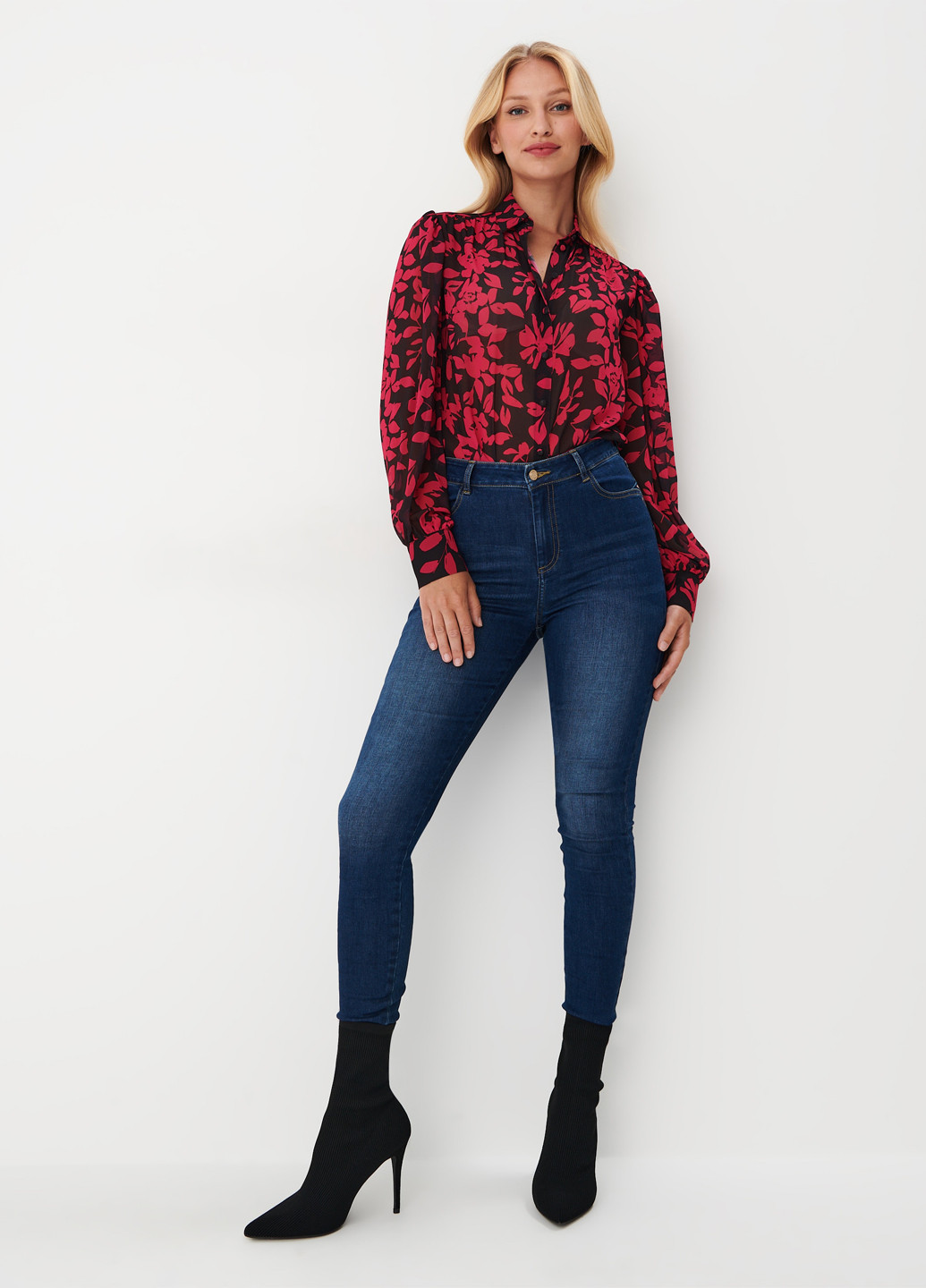 Комбинированная блуза Mohito