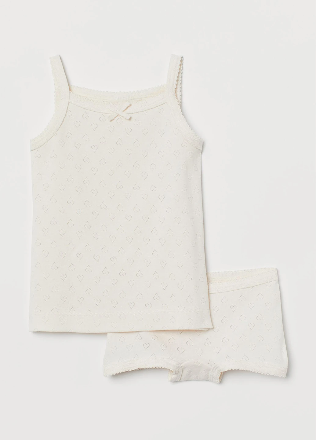 Молочный демисезонный комплект (майка, трусы) H&M