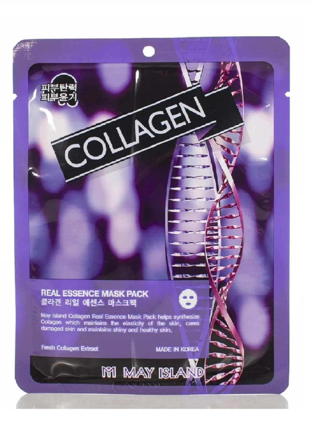 Тканинна маска для обличчя з колагеном Real Essence Collagen Mask Pack, 25 мл May Island (219904414)