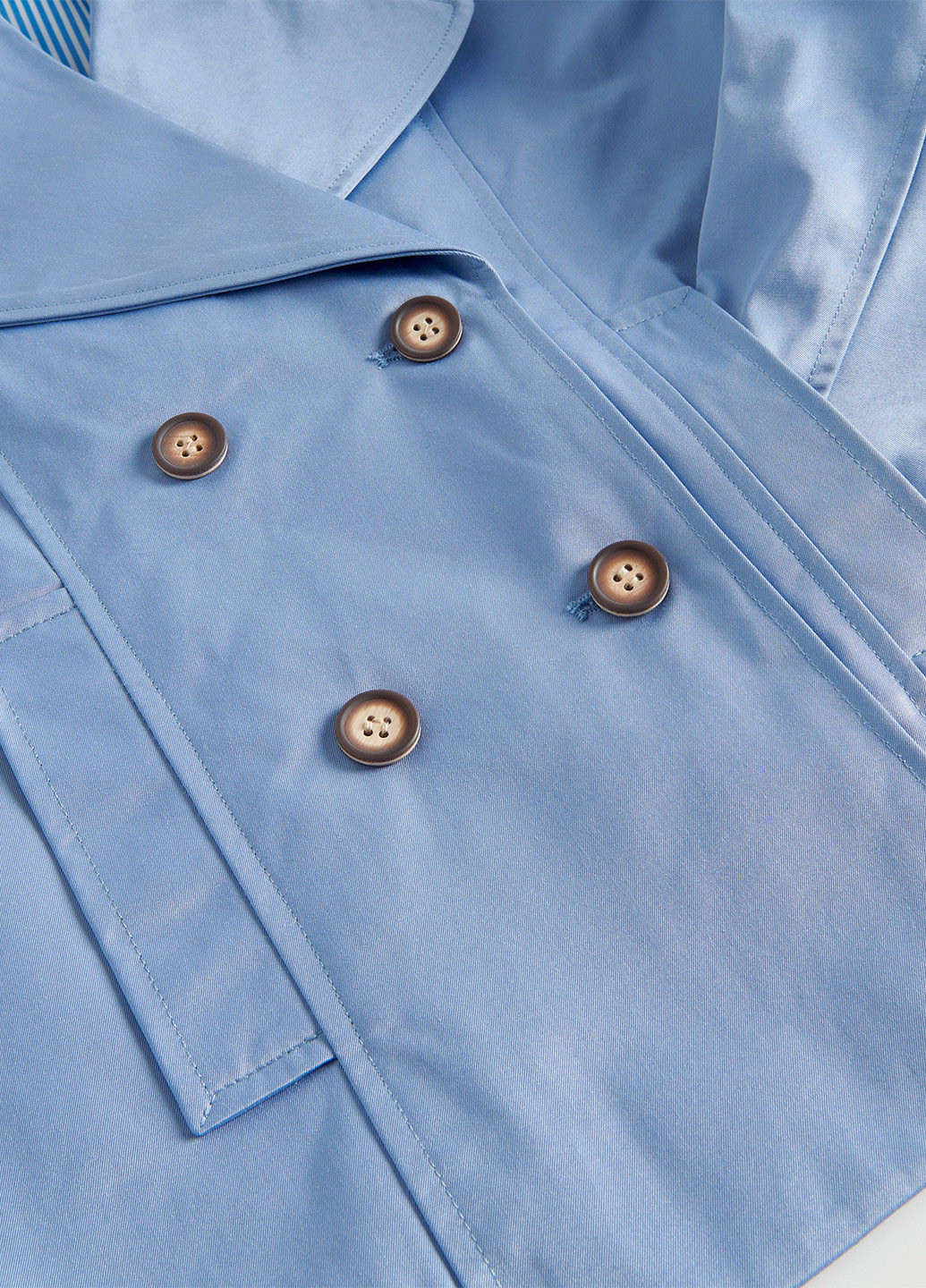 Голубое Кэжуал полупальто двубортное Reserved однотонное