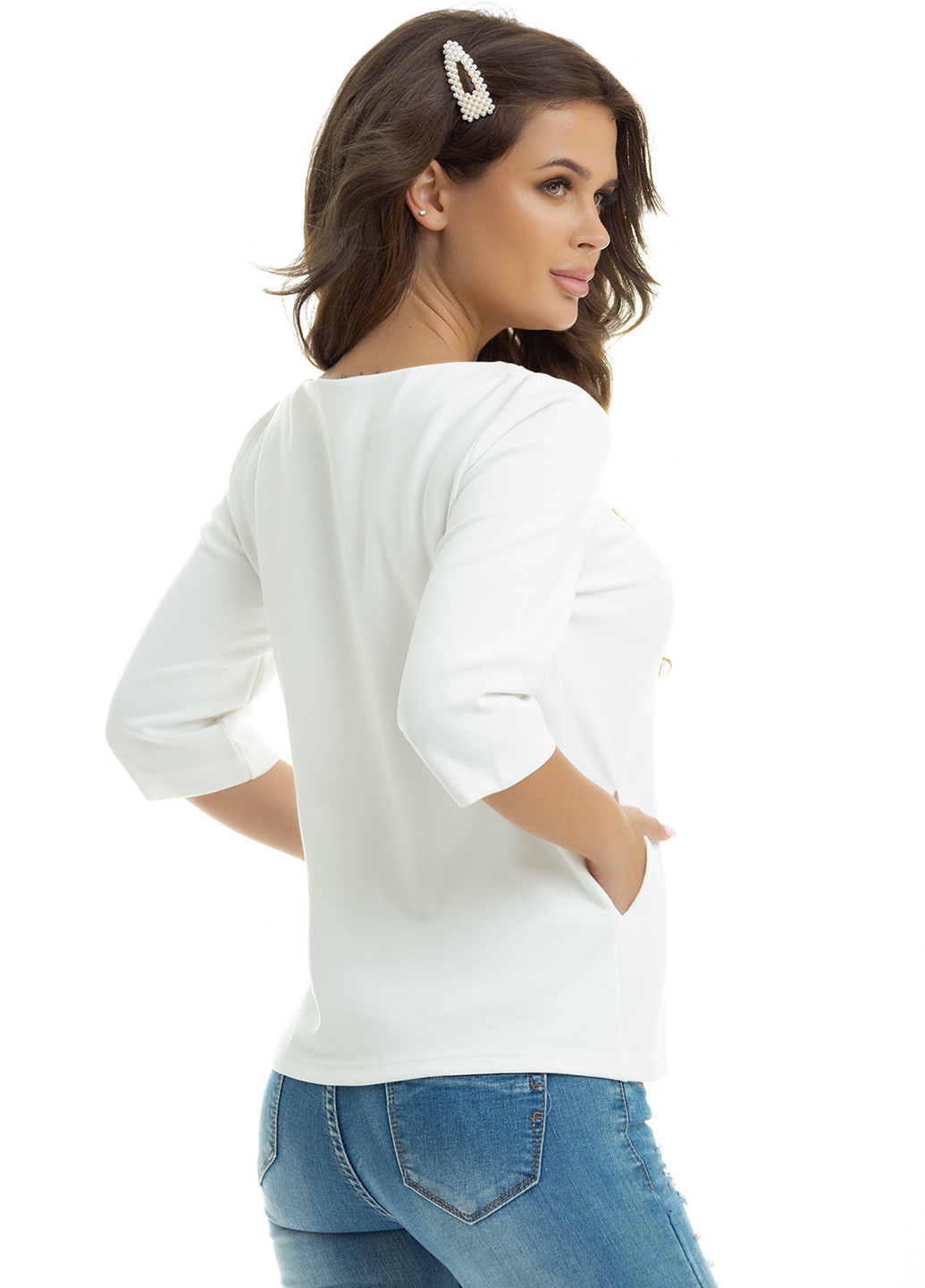 Белая демисезонная блуза Tivardo