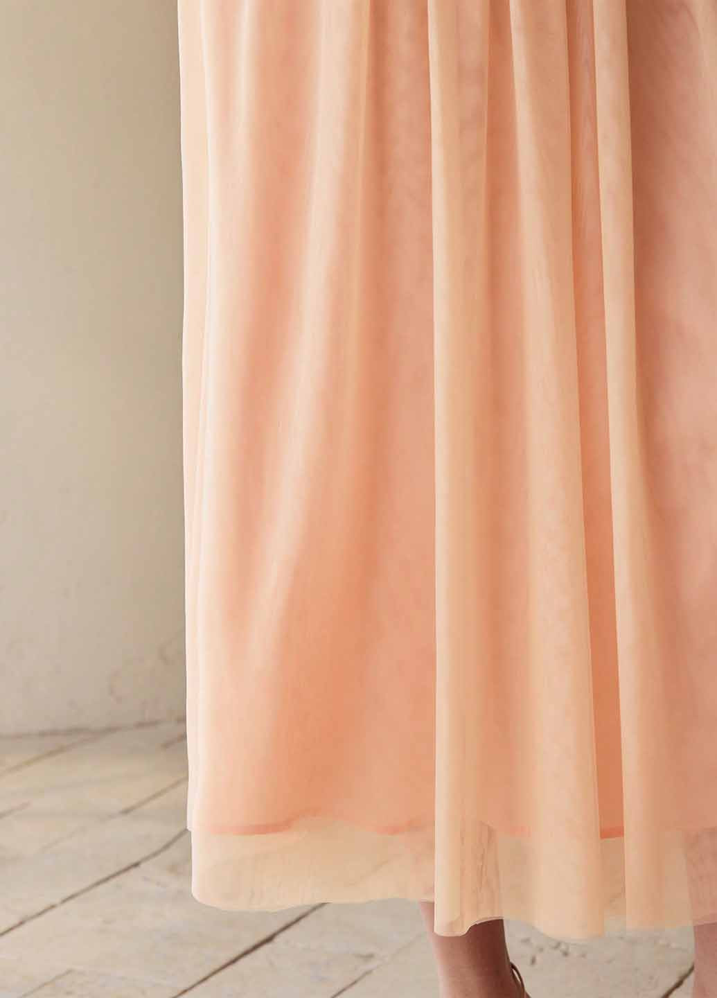 Оранжевая кэжуал однотонная юбка SHEIN