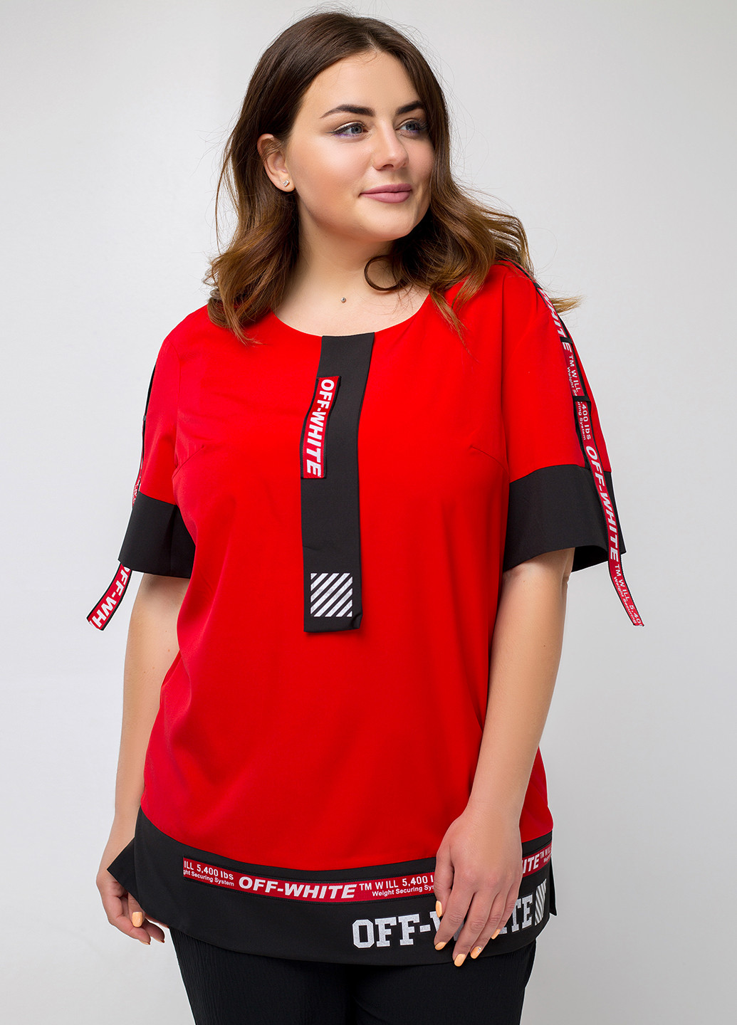Красная летняя блуза Luzana