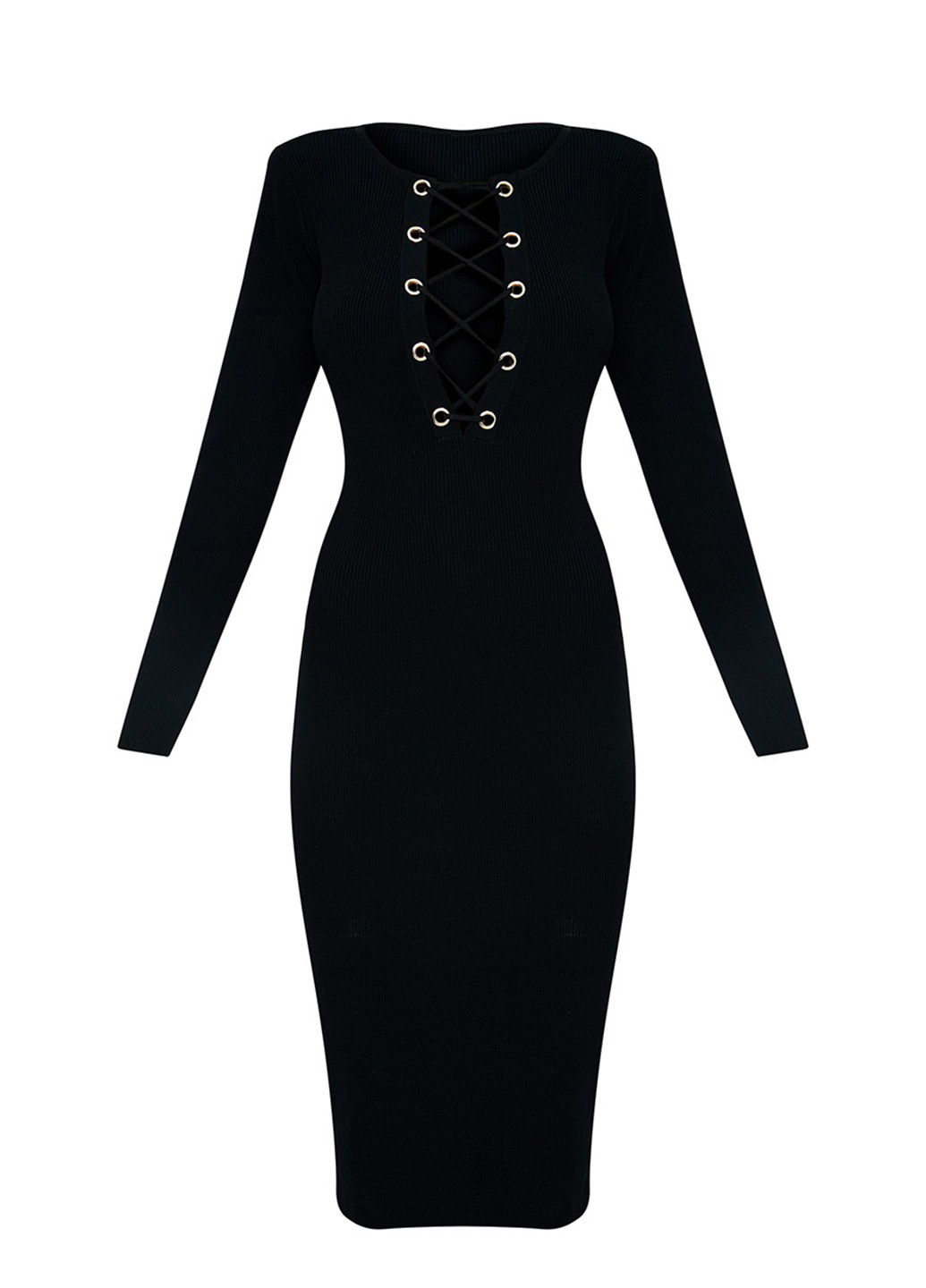Черное кэжуал платье футляр PrettyLittleThing однотонное