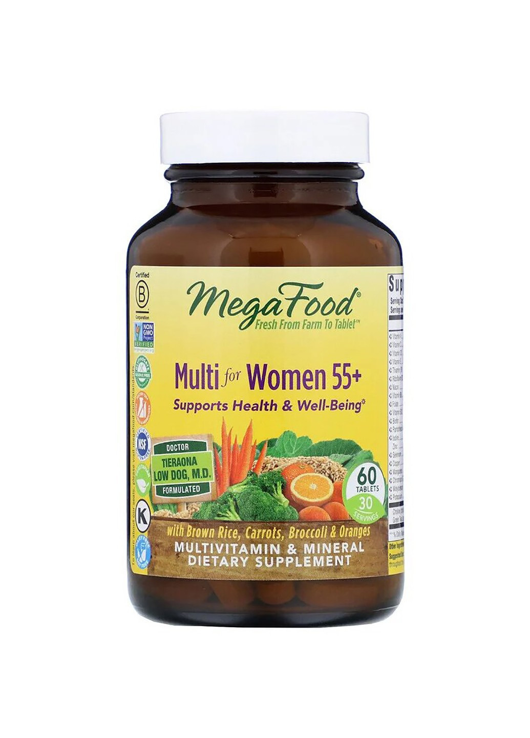 Мультивитамины для женщин 55+, Multi for Women 55+,, 60 таблеток MegaFood (255409176)