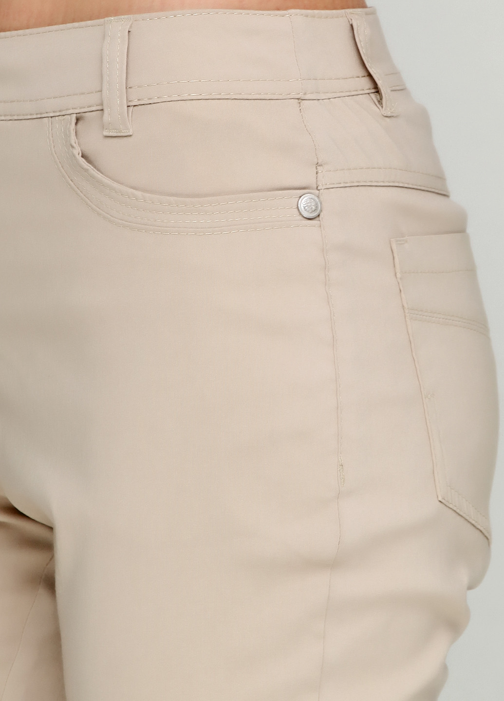 Светло-бежевые джинсовые летние зауженные брюки Share