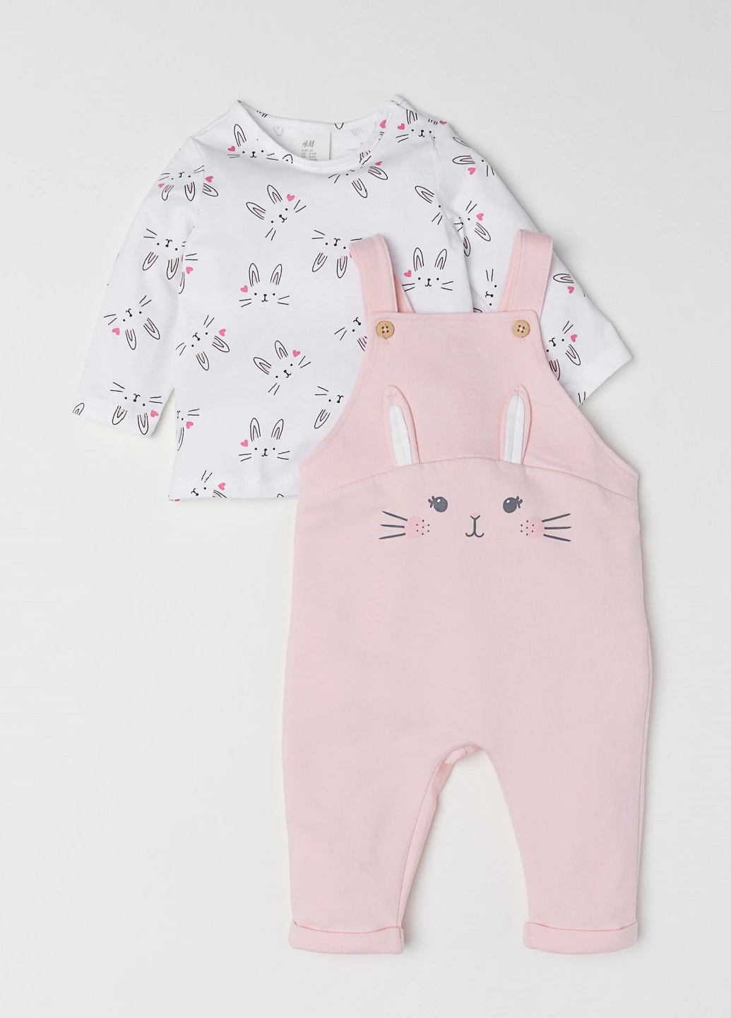 Комбінований демісезонний комплект (комбінезон, лонгслів) H&M