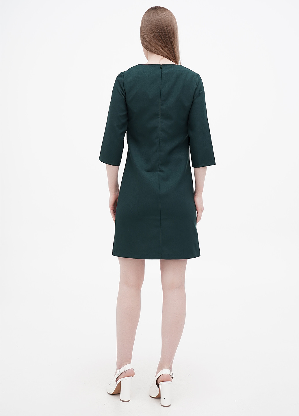 Темно-зелена кежуал сукня футляр Rebecca Tatti однотонна