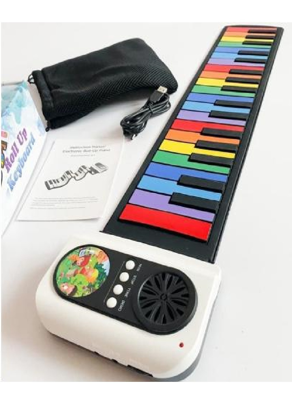 Силіконове дитяче електронне музичне гнучке піаніно із силікону для дітей на 37 клавіш (74125638-Т) Різнобарвне Francesco Marconi (251413672)