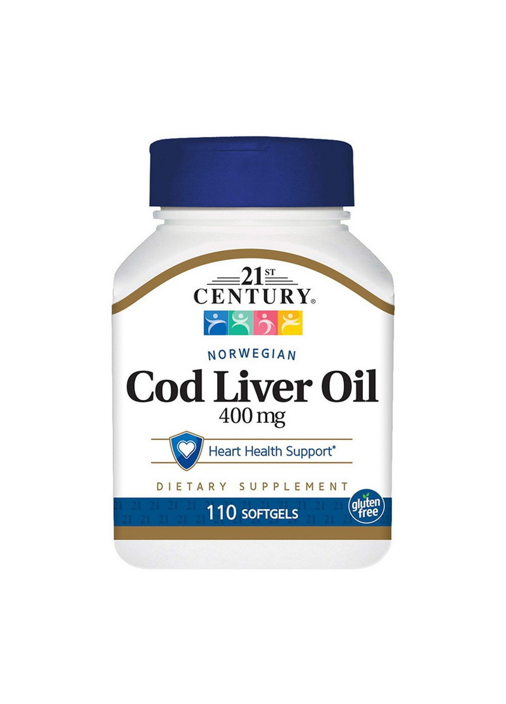 Жир печени трески Cod Liver Oil 400 mg (110 капсул) 21 век центури 21st Century (255409429)