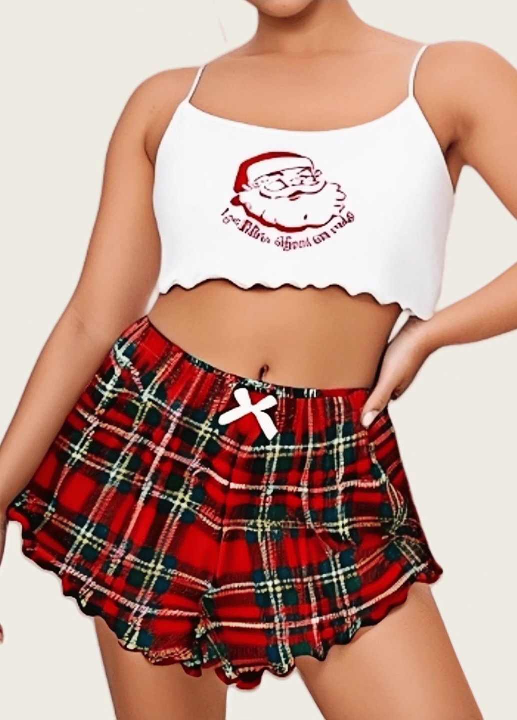 Комбинированная всесезон пижама (топ, шорты) топ + шорты SHEIN