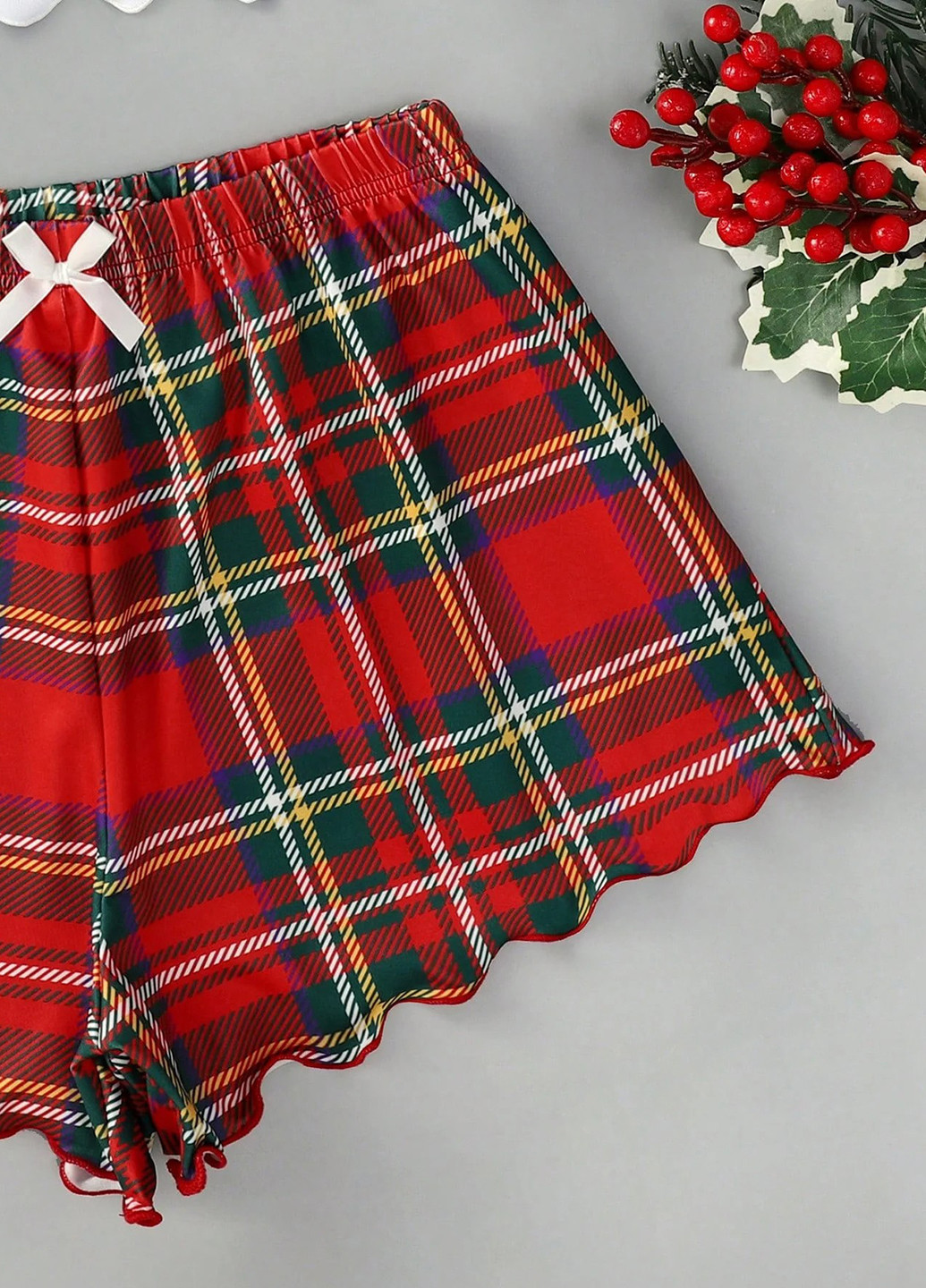 Комбинированная всесезон пижама (топ, шорты) топ + шорты SHEIN