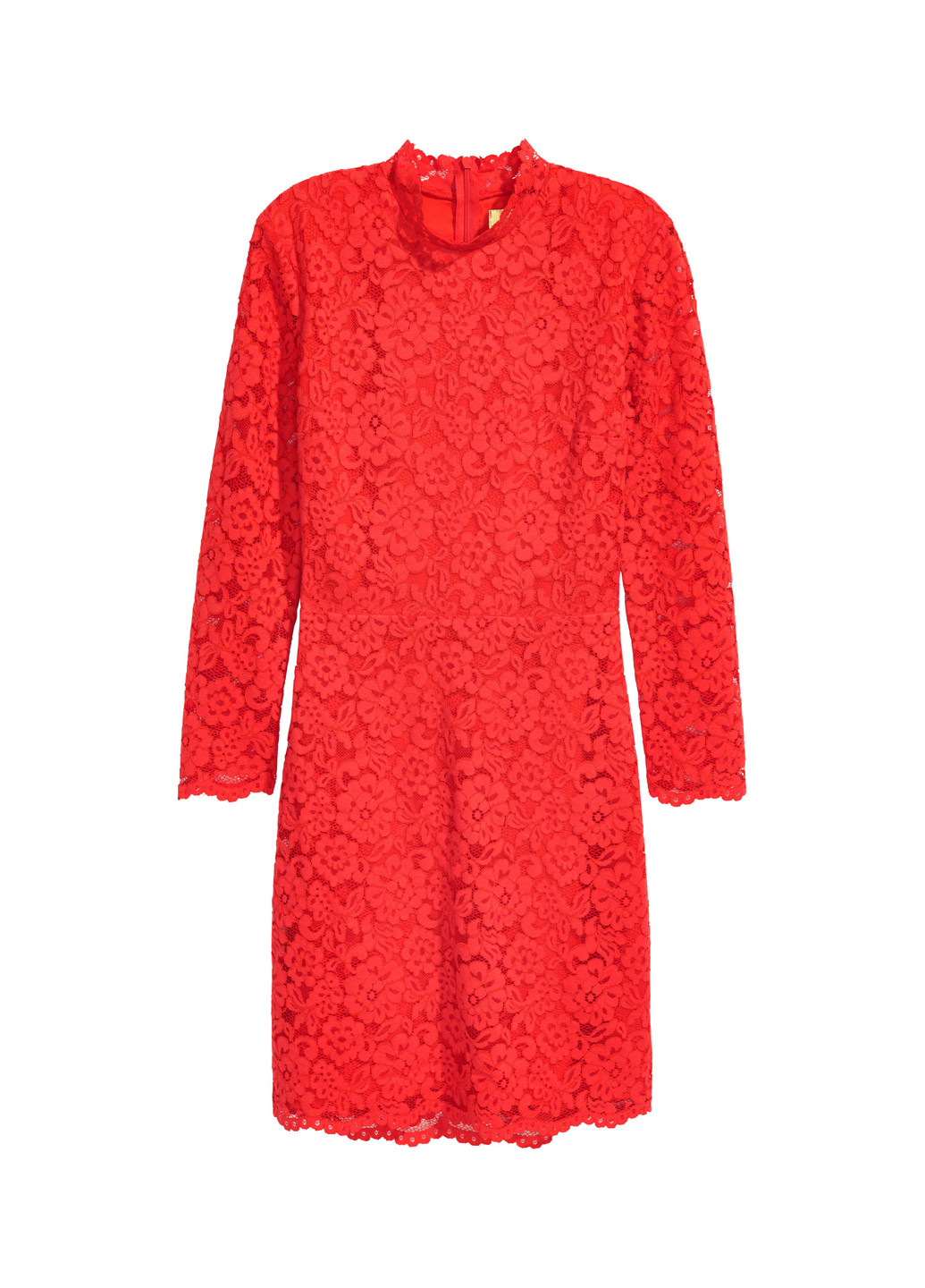 Красное кэжуал платье платье-свитер H&M однотонное
