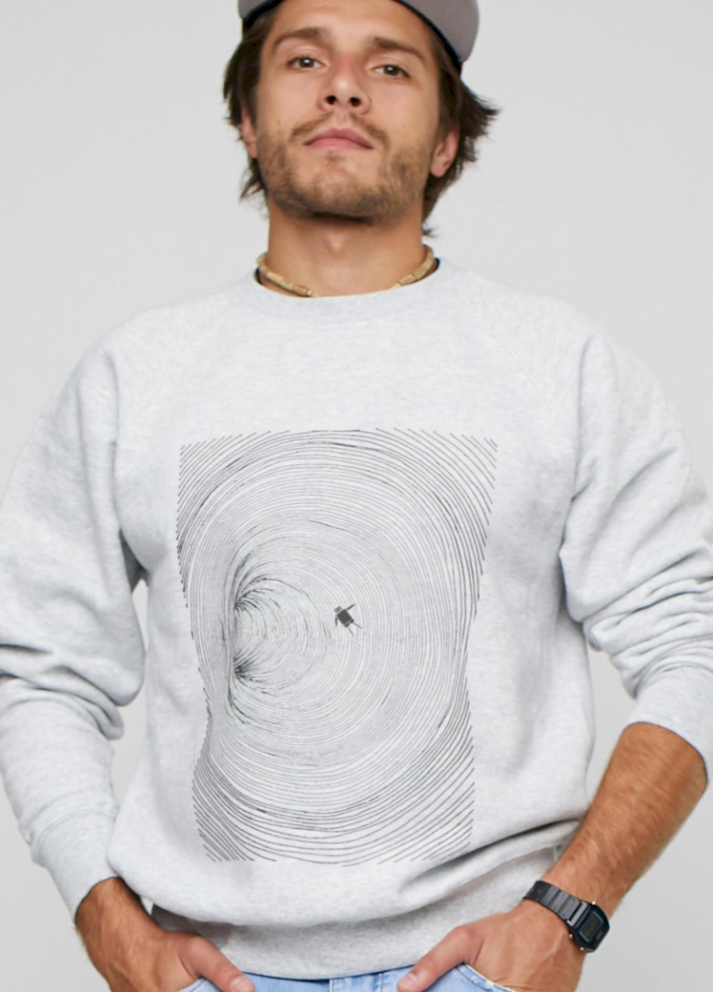 Серый свитшот мужской YAPPI (198688954)