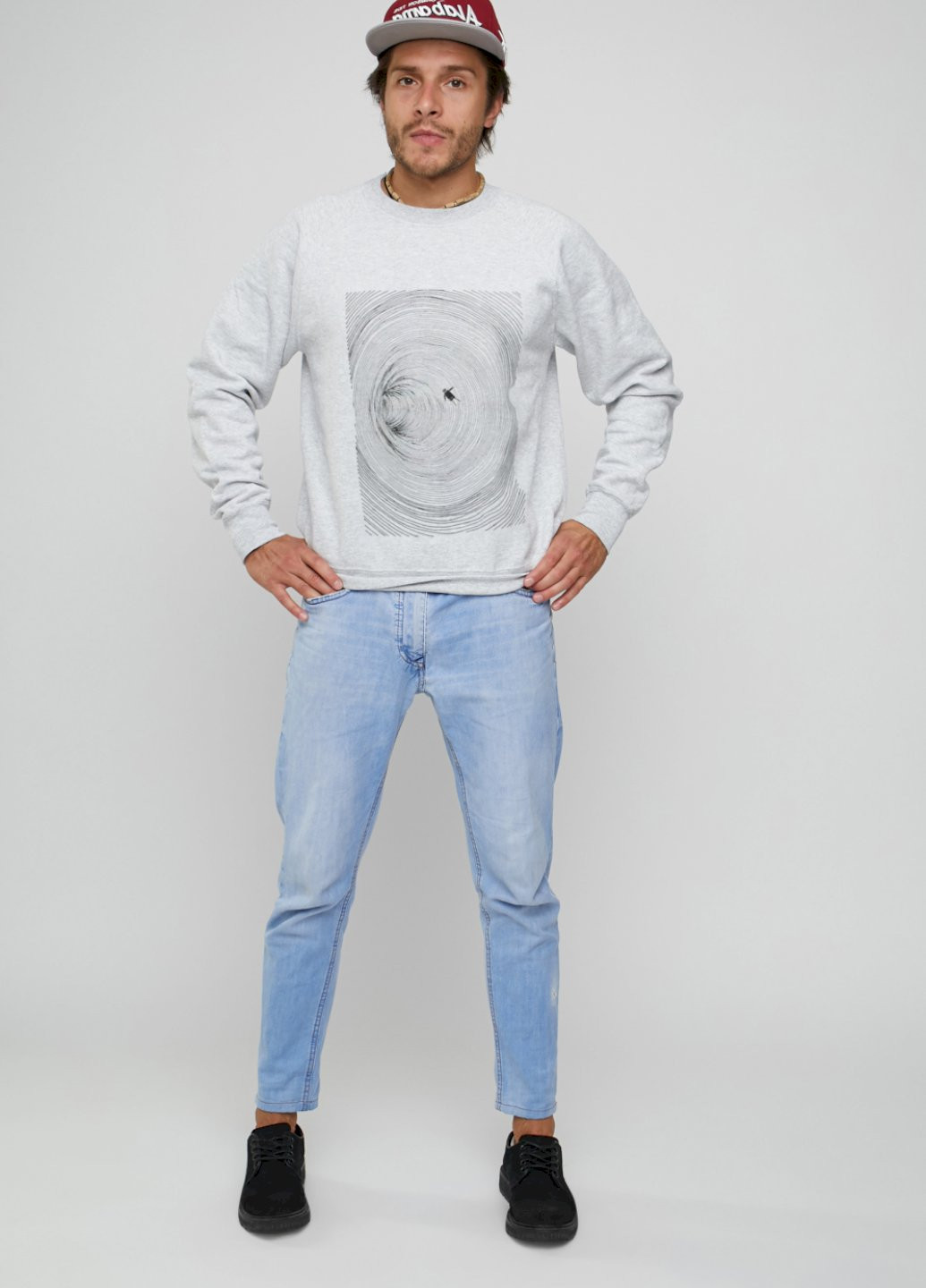 Серый свитшот мужской YAPPI (198688954)