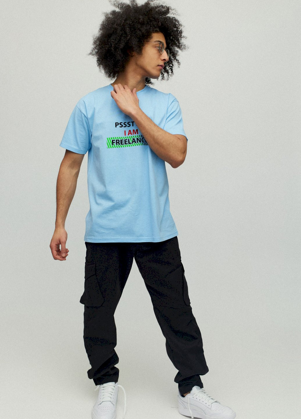 Блакитна футболка чоловіча YAPPI