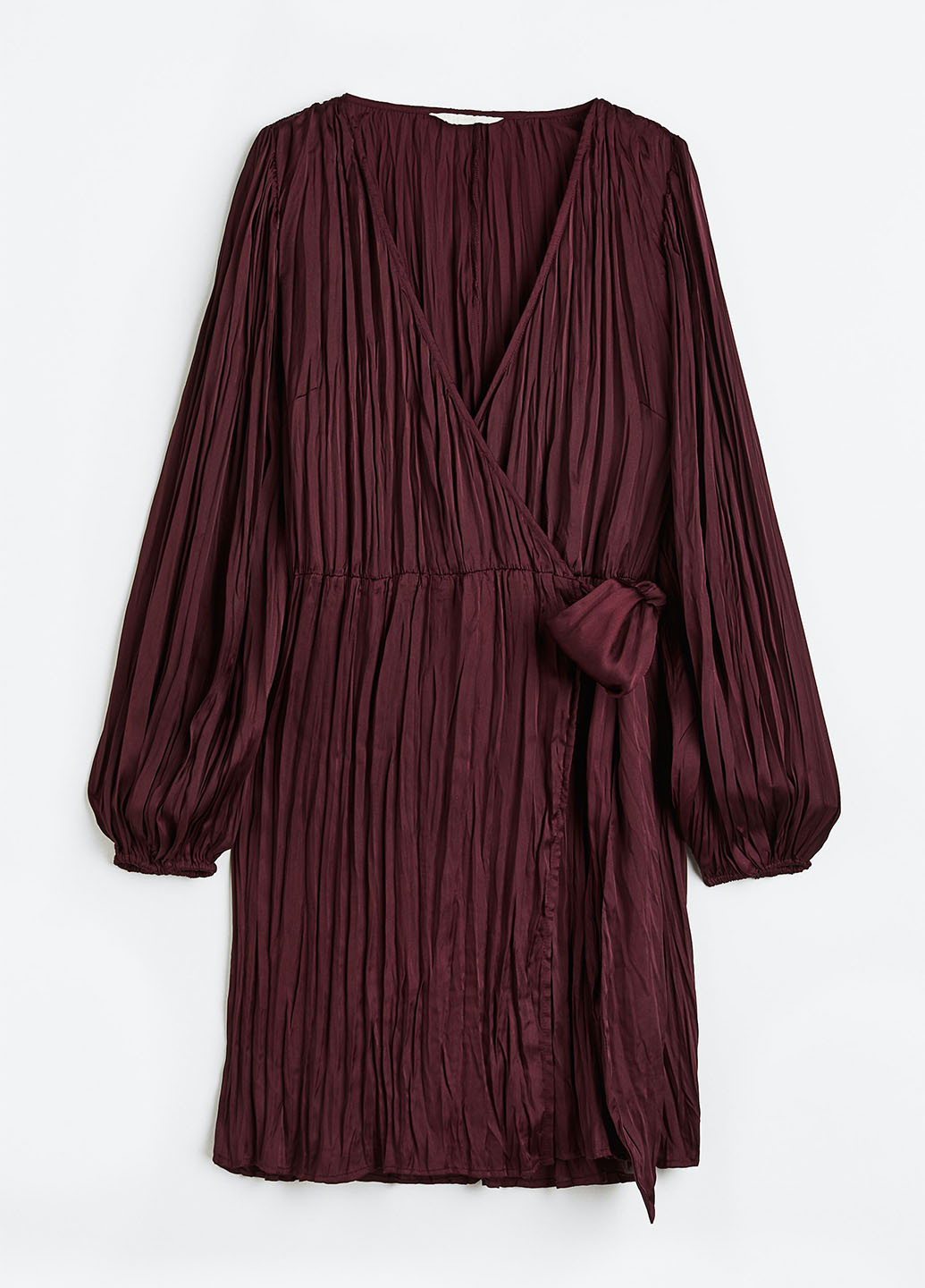 Сливова кежуал сукня на запах H&M однотонна