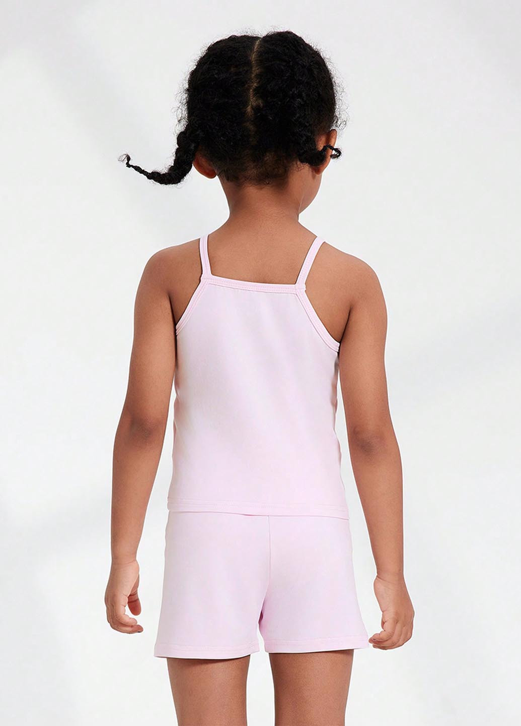 Светло-розовый летний костюм (майка, шорты) SHEIN