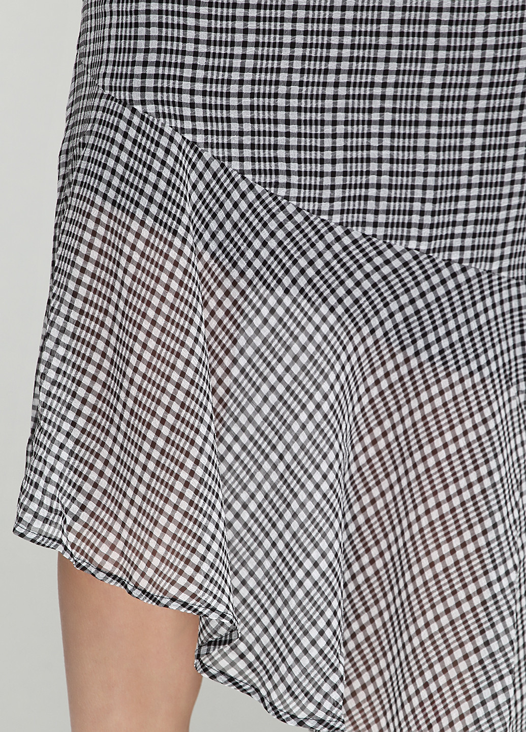 Черно-белая кэжуал в клетку юбка H&M макси