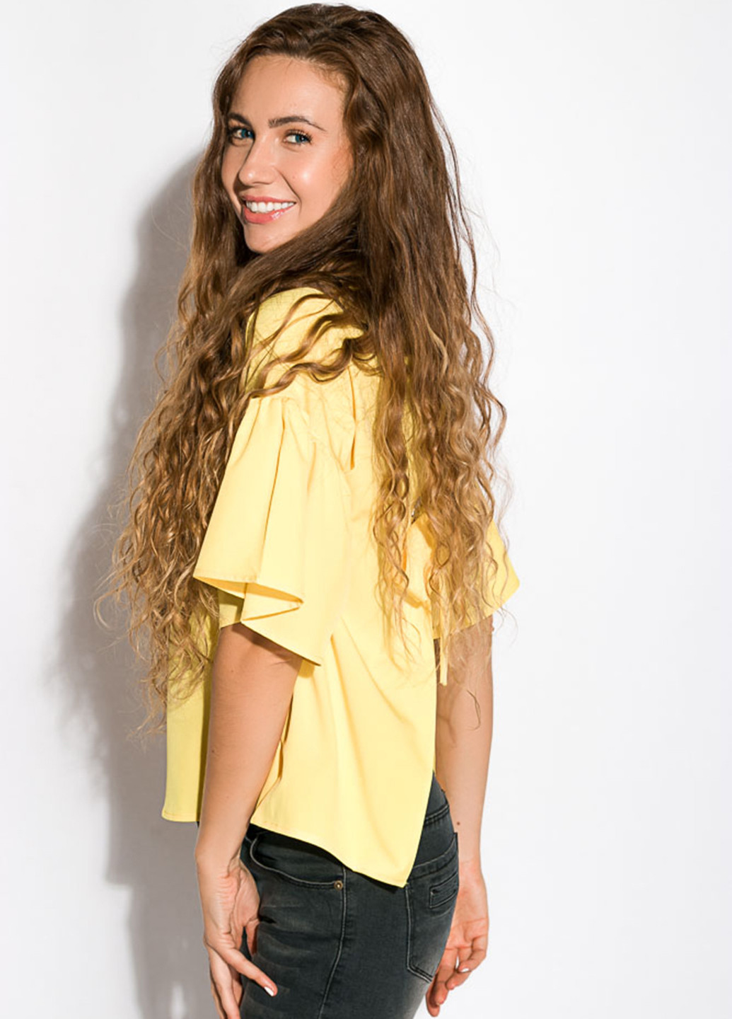 Желтая летняя блуза Time of Style