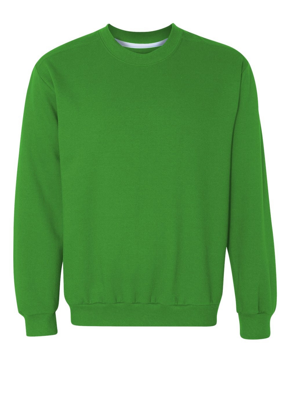 Свитшот Anvil - Прямой крой однотонный зеленый кэжуал хлопок, трикотаж - (263066991)