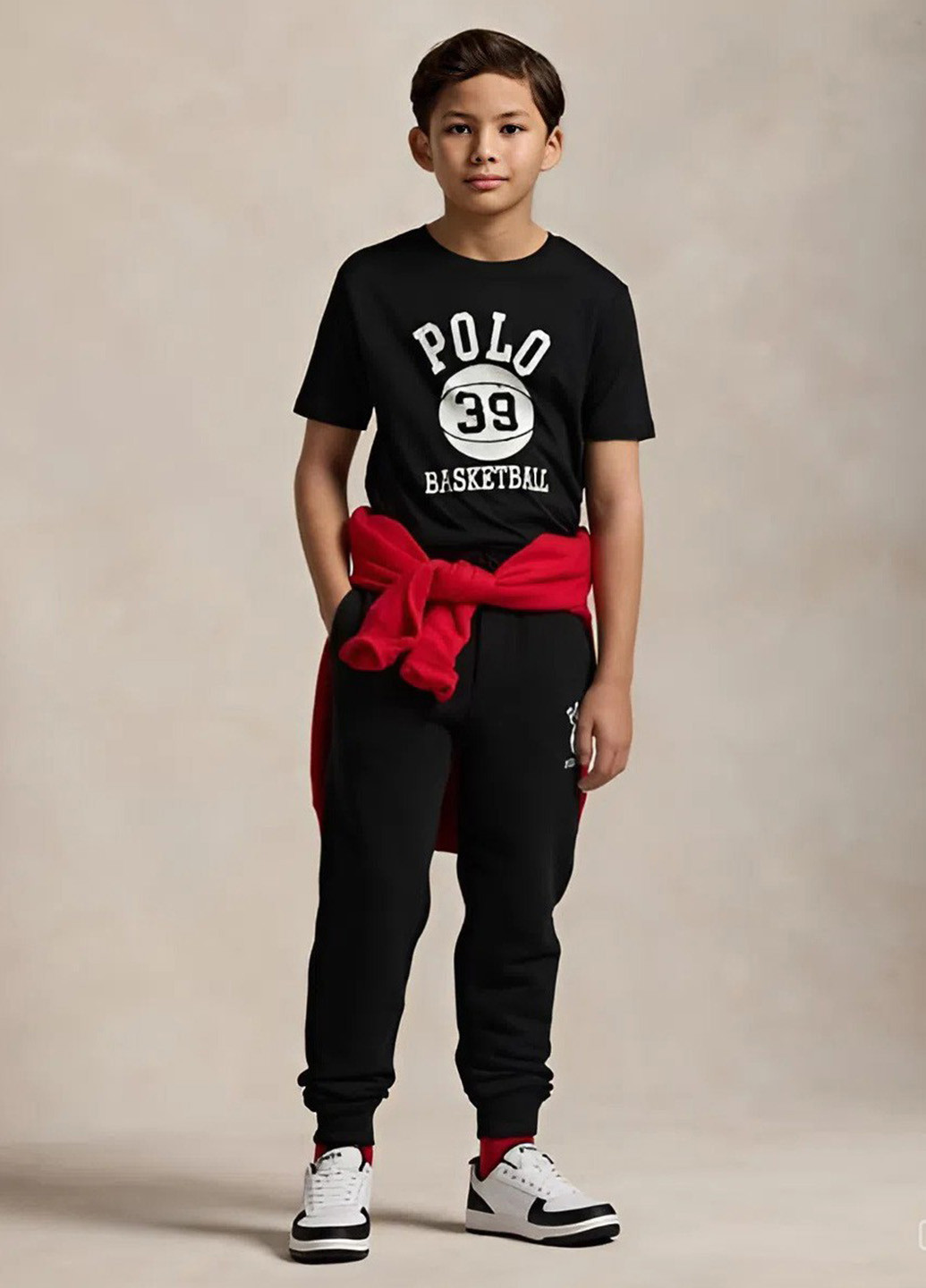 Черная летняя футболка Ralph Lauren