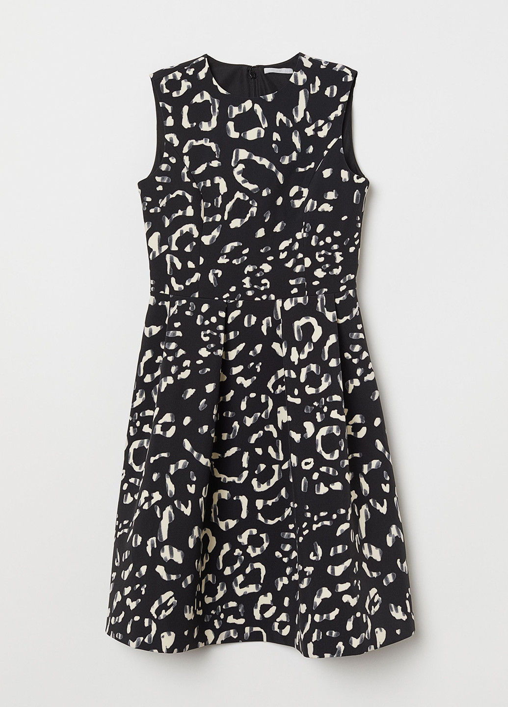 Черное кэжуал платье клеш H&M леопардовый