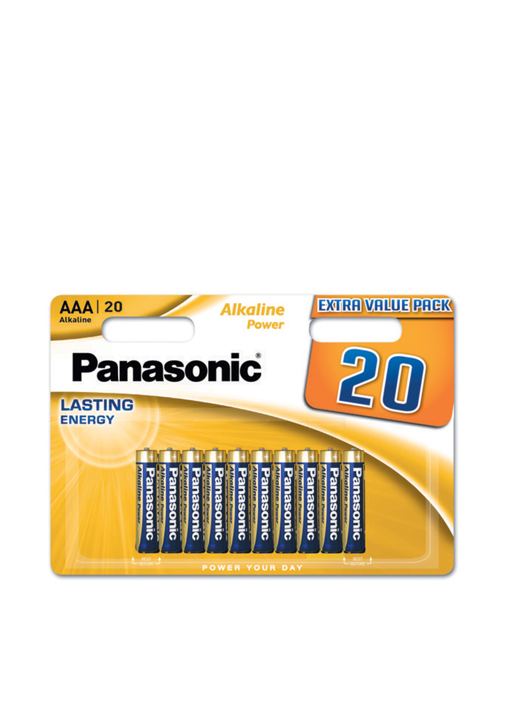 Батарейка Panasonic ALKALINE POWER AAA BLI 20 (LR03REB/20BW) синие
