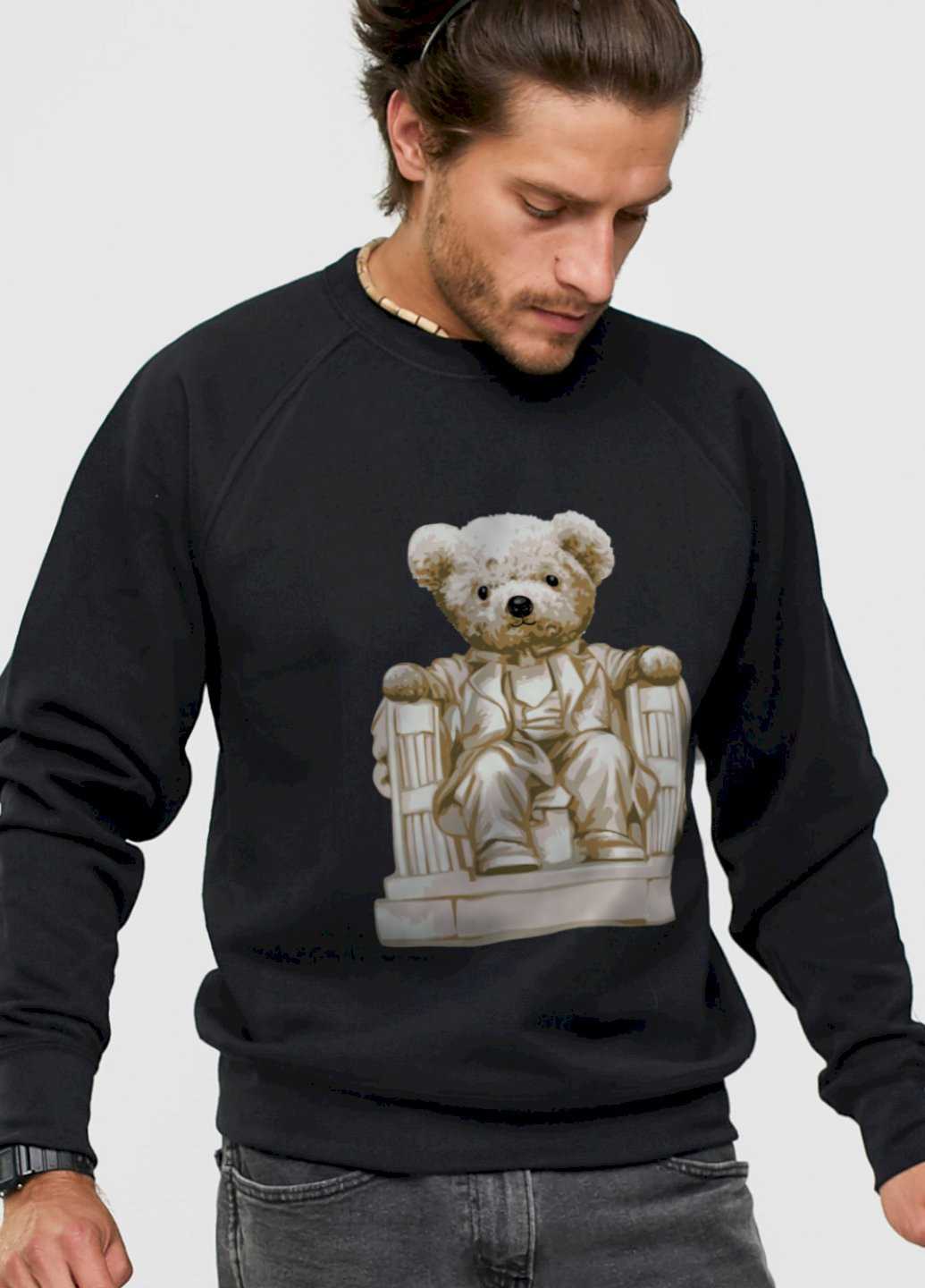 Черный свитшот мужской YAPPI рисунок (251424344)