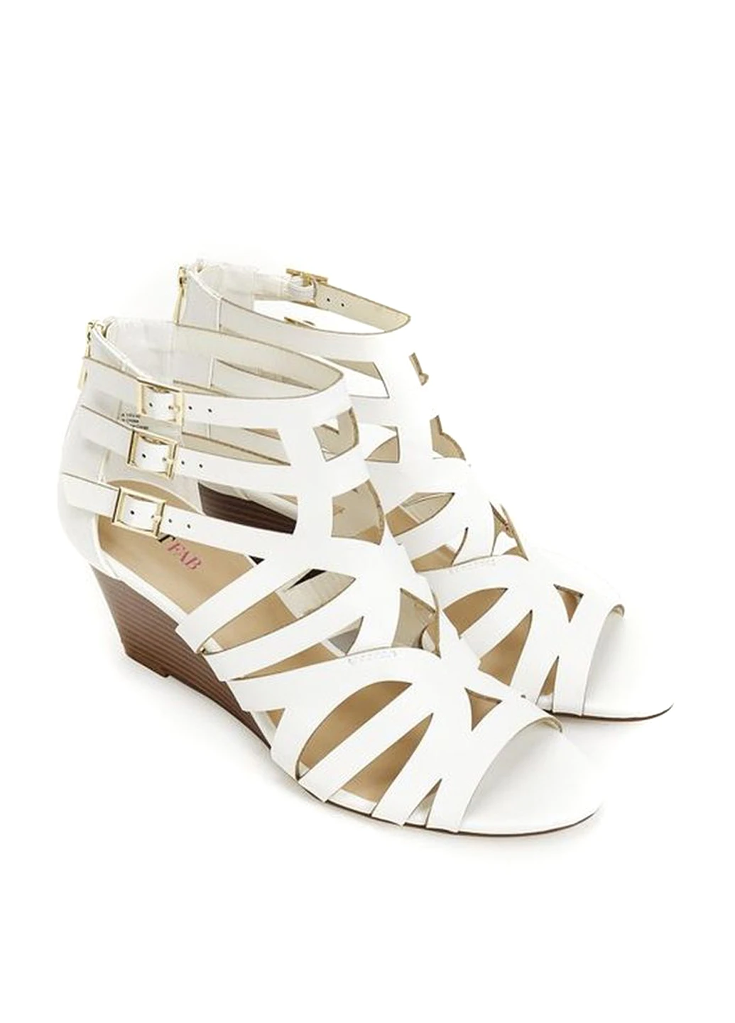 Белые босоножки JustFab с ремешком