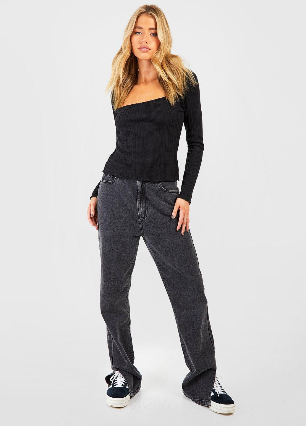 Чорний демісезонний светр Boohoo