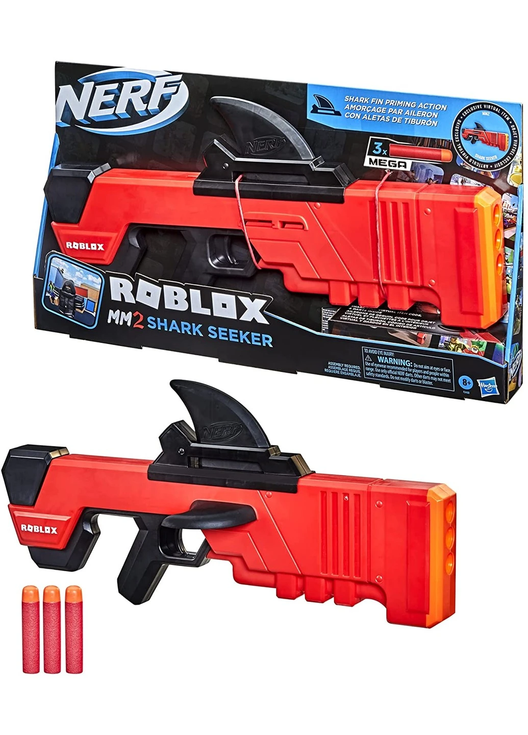 Бластер Roblox MM2 Shark Seeker Dart Акульий плавник (F2488) Nerf
