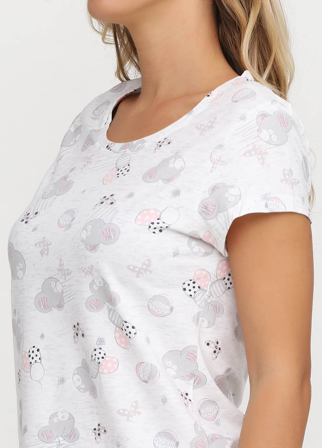 Молочний демісезонний комплект (футболка, шорти) Pink