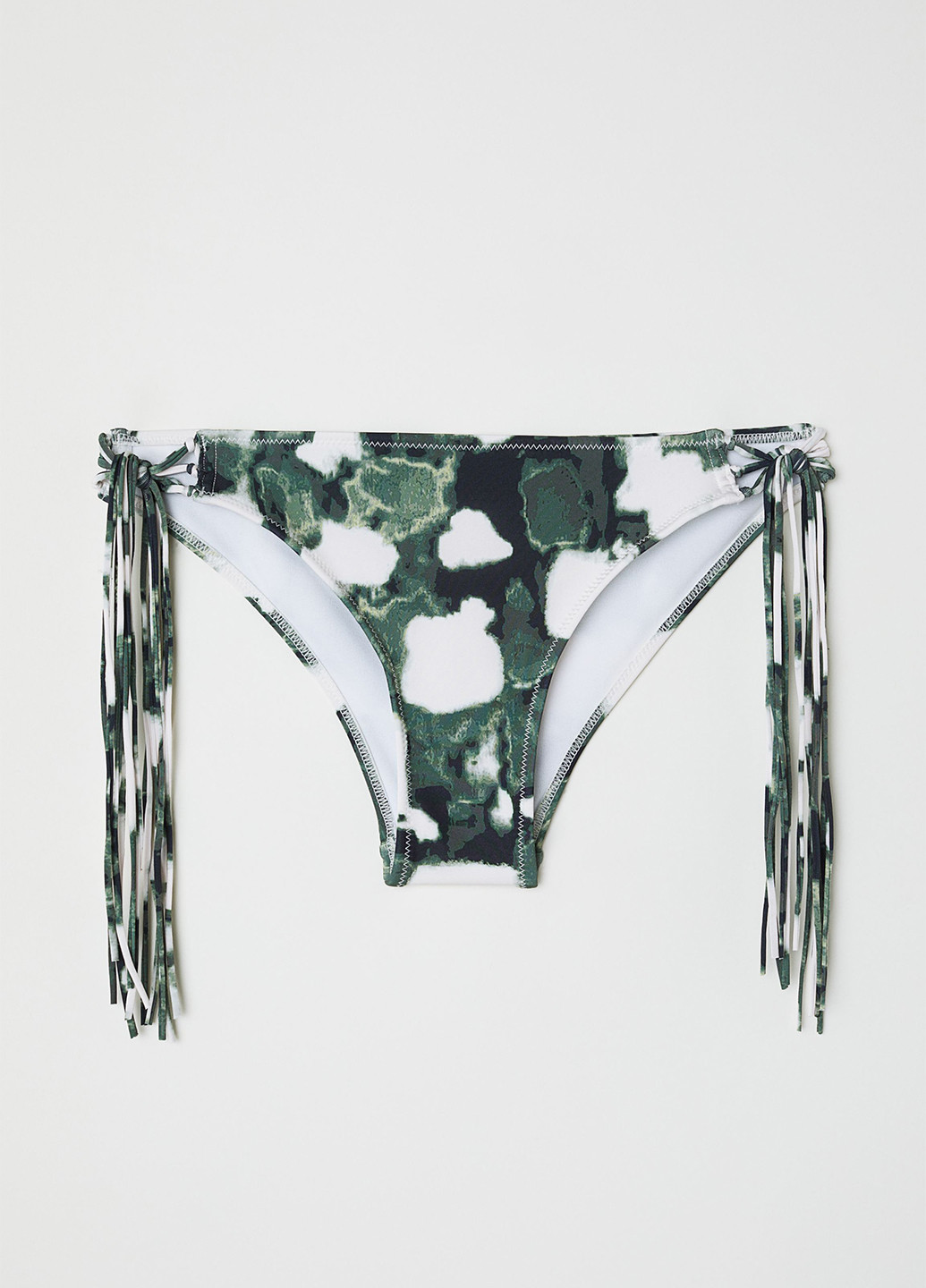 Зеленые купальные трусики-плавки с абстрактным узором H&M