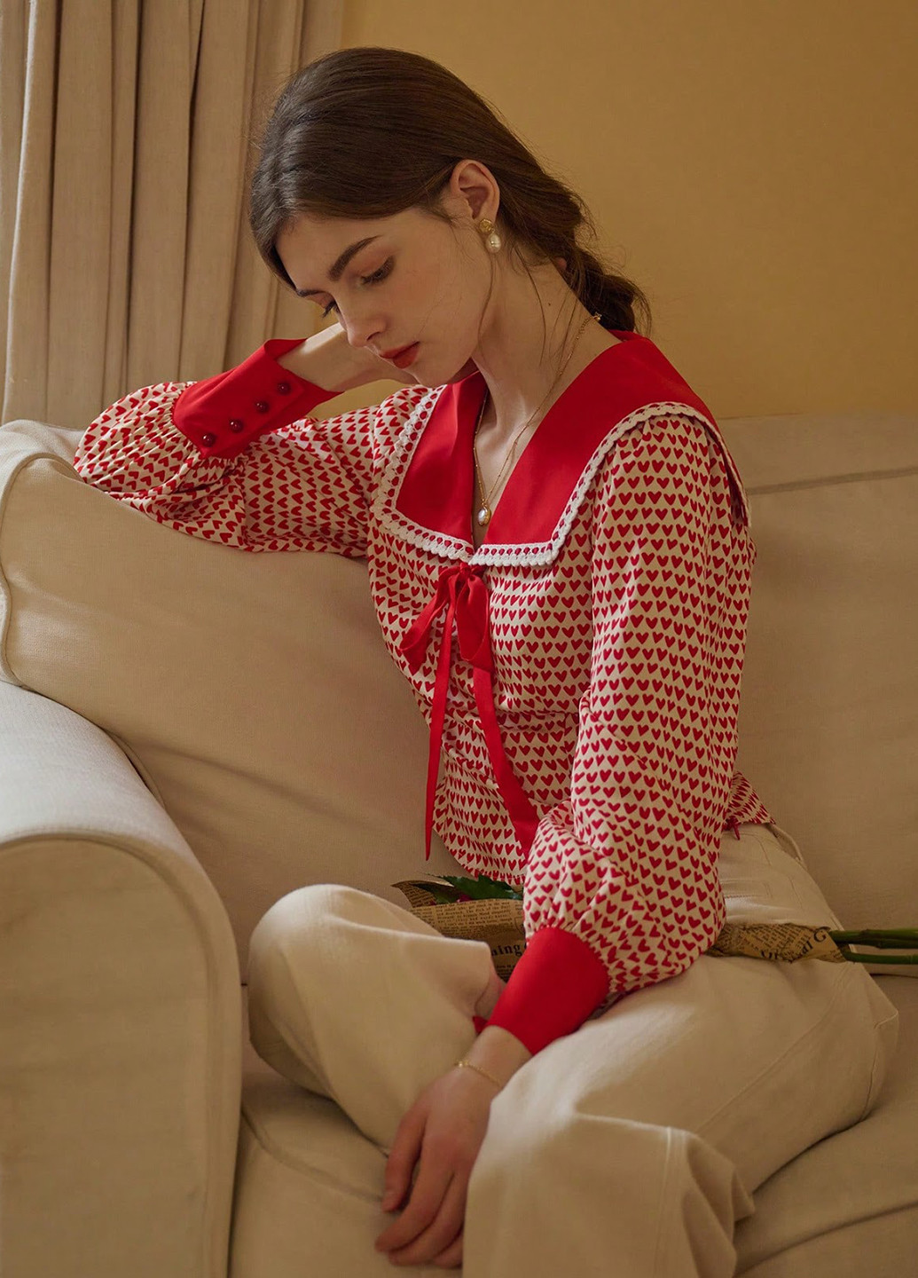 Красная блуза SHEIN