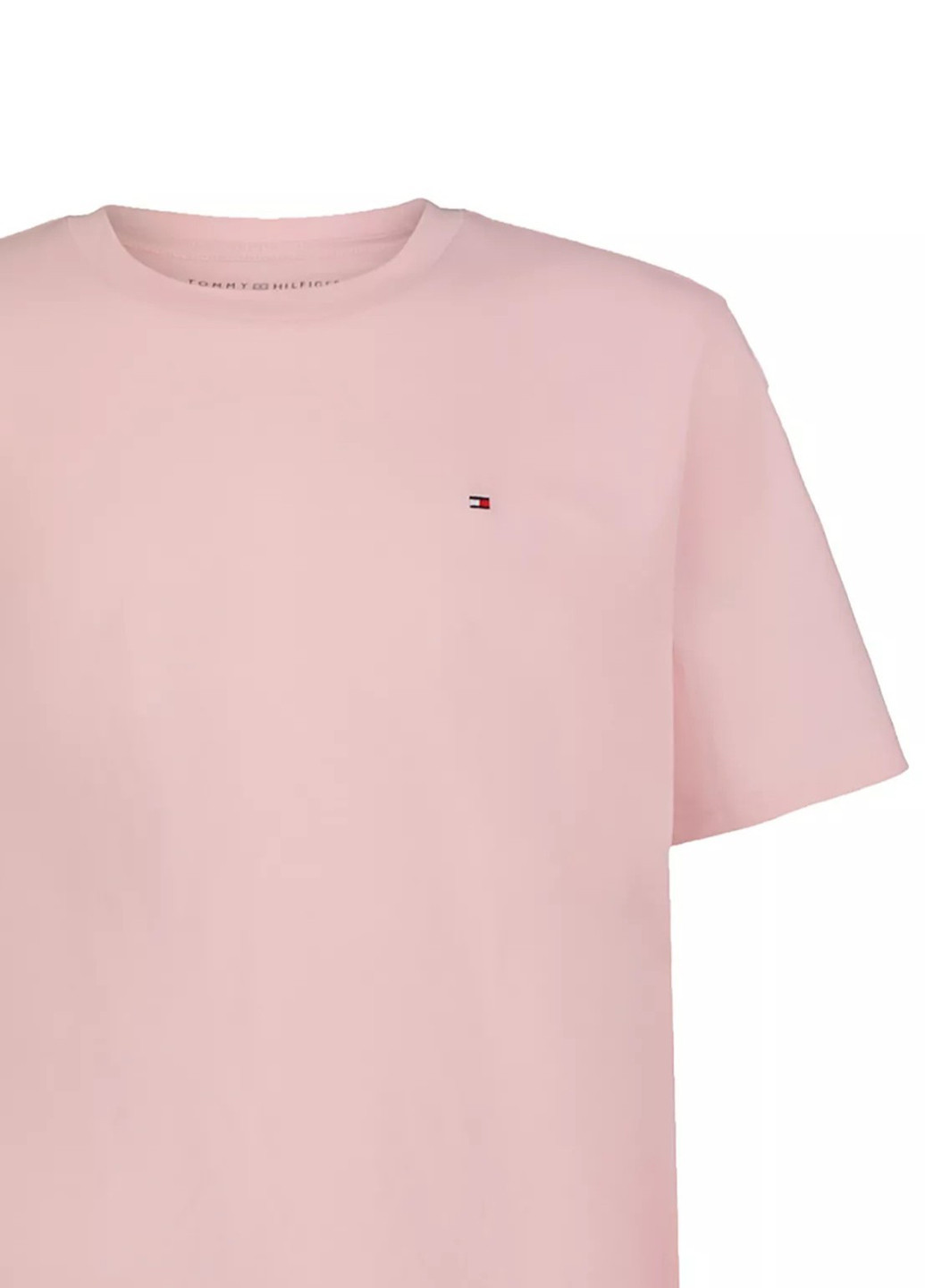 Бледно-розовая летняя футболка Tommy Hilfiger