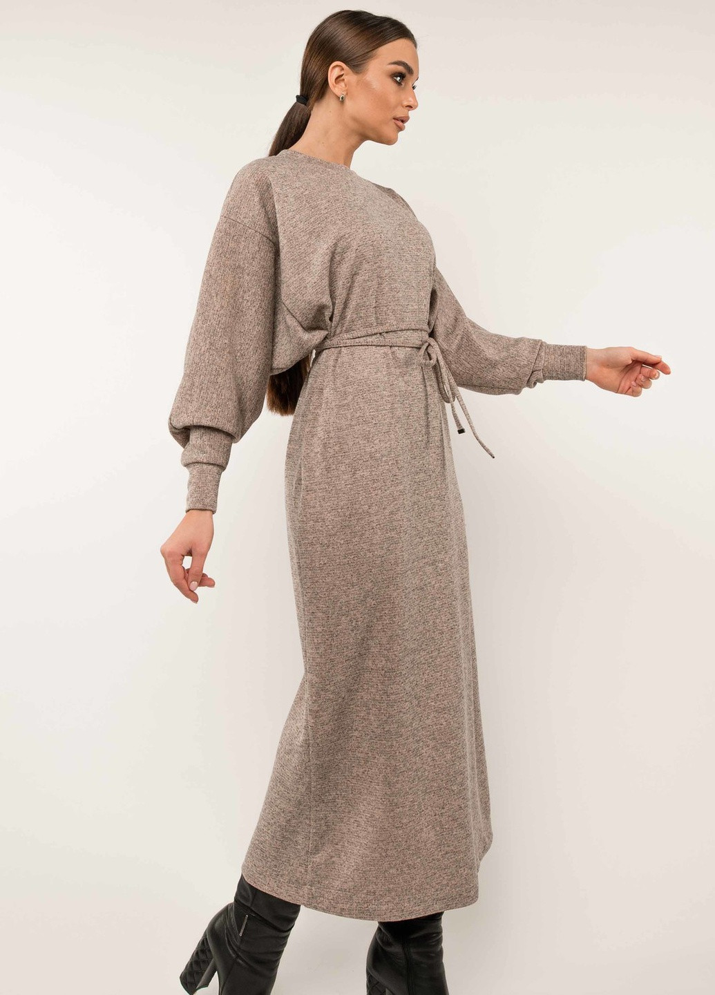 Бежева кежуал сукня Ри Мари однотонна