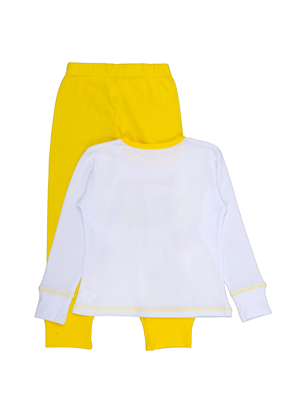 Жовта всесезон піжама (лонгслів, брюки) лонгслив + брюки Фламинго