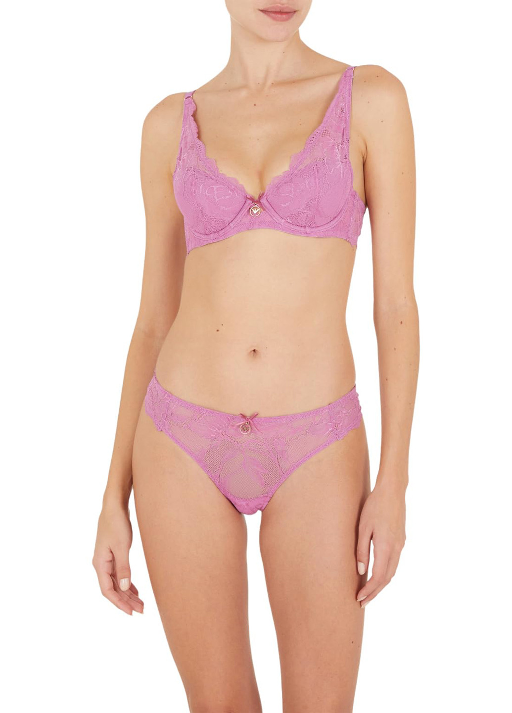 Сиреневый бралетт бюстгальтер Emporio Armani с косточками полиамид