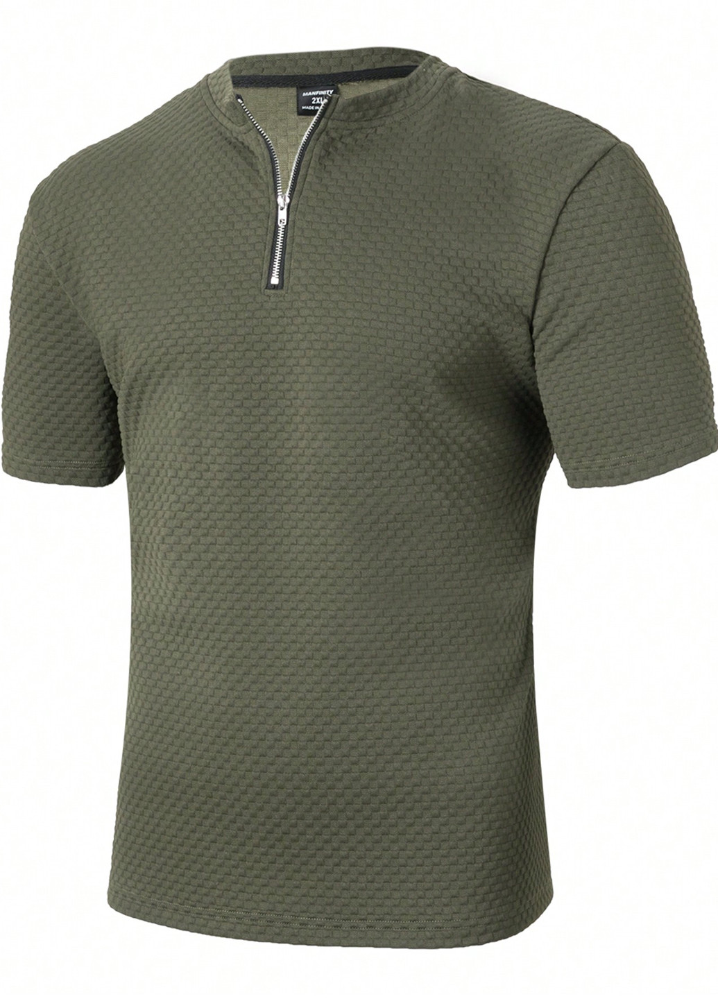 Хаки (оливковая) футболка SHEIN