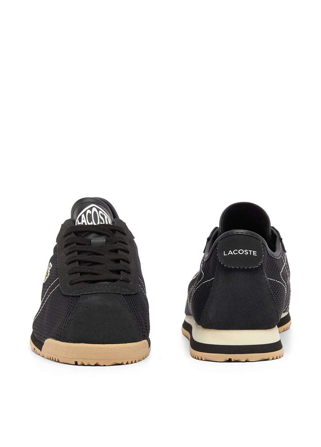 Черные демисезонные кроссовки Lacoste