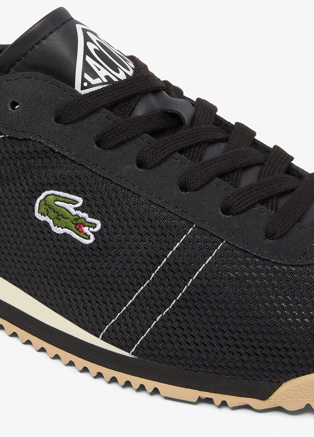 Черные демисезонные кроссовки Lacoste