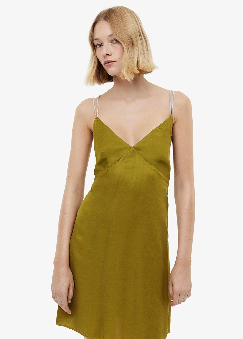 Зелена вечірня сукня сукня-комбінація H&M однотонна