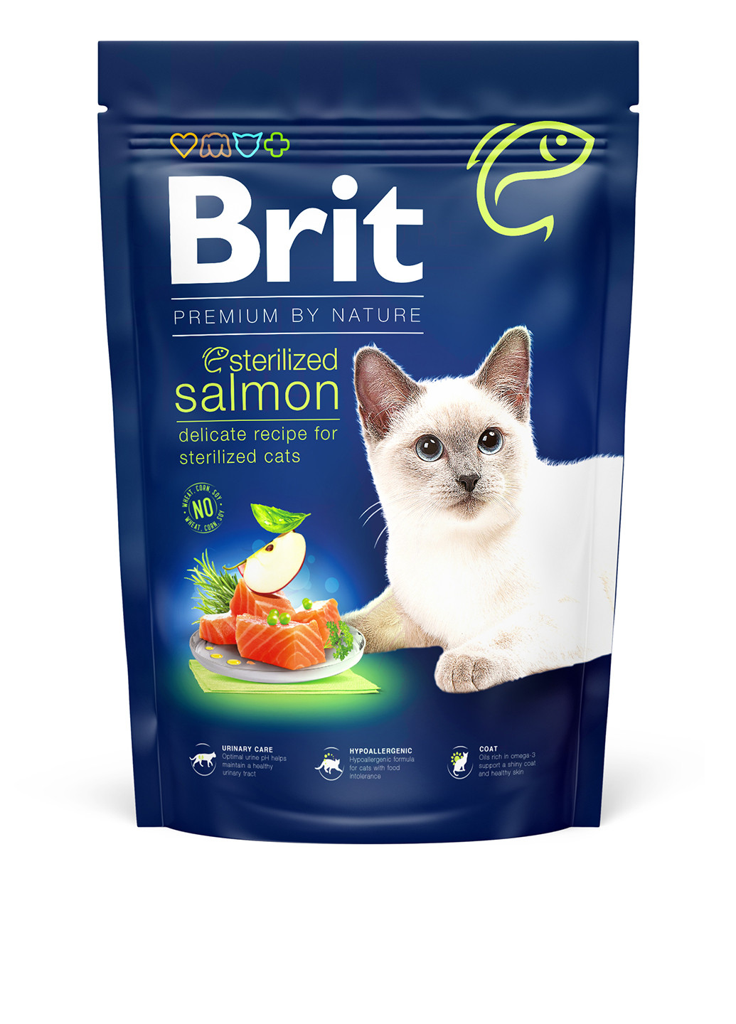 Сухой корм Cat Sterilized Salmon с лососем, 1,5 кг Brit Premium (252461508)