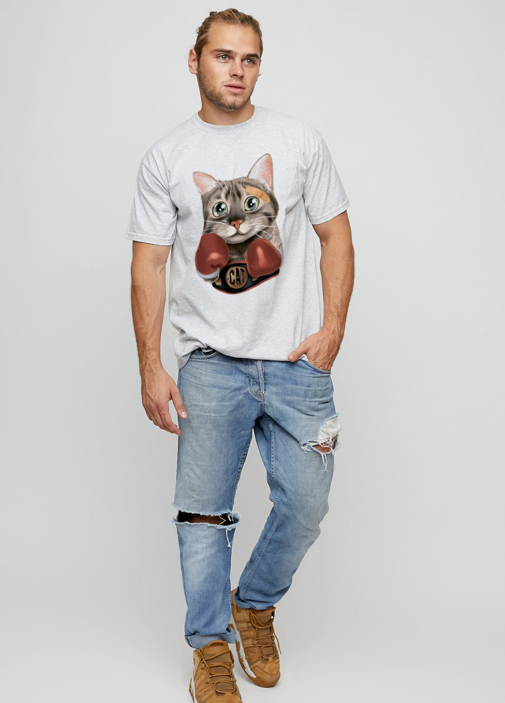 Сіра футболка чоловіча basic YAPPI